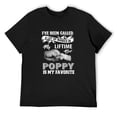 thumbnail image 1 of Mens Poppy Is My Favorite Name Funny Grandpa Gift Father's day T-Shirt Black, 1 of 5