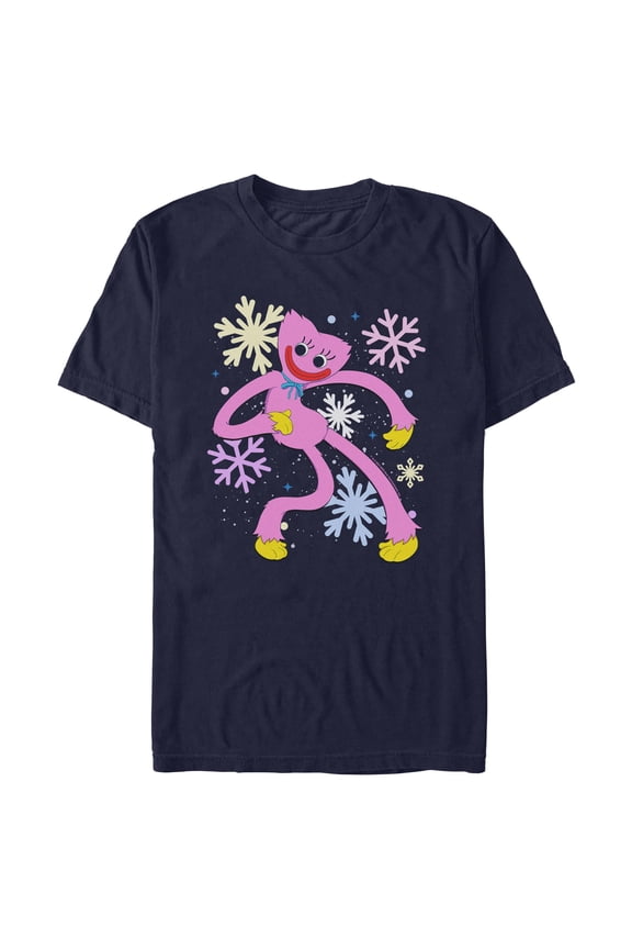 Mens Poppy Playtime Kissy Missy Snowflakes T Shirt