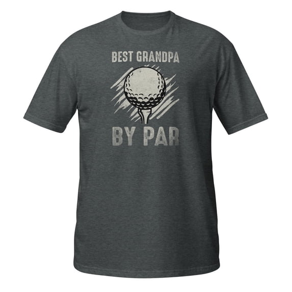 Mens Pops Grandpa by Par Funny Golf Love Golf Vintage T-shirt T-Shirt (Dark Heather, XL)