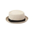 thumbnail image 1 of Mens Pork Pie Fedora Hat - Natural, 1 of 5