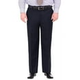 thumbnail image 1 of Mens Portly Fit Solid Navy Blue Flat Front Wool Dress Pants, 1 of 1