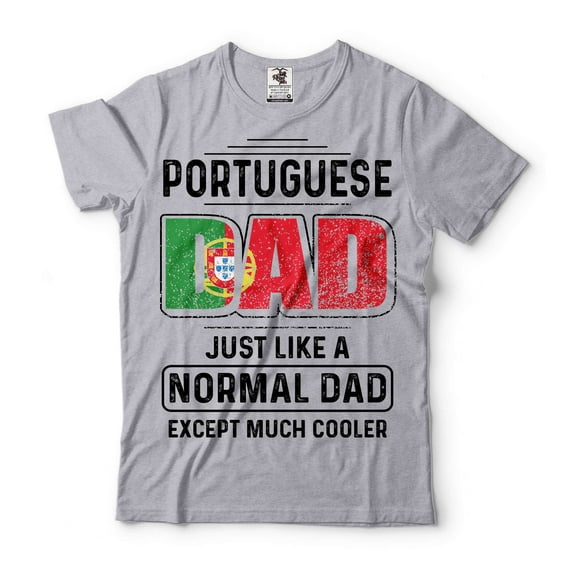 Mens Portuguese T-shirt Portuguese Dad Shirt Portuguese Father's Day Gift Shirt Portuguese Dad Shirt (3X-Large Grey)