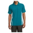 thumbnail image 1 of Mens PosiCharge Micro-Mesh Colorblock Polyester Polo Blue Wake/ White X-Small, 1 of 8