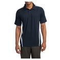 thumbnail image 1 of Mens PosiCharge Micro-Mesh Colorblock Polyester Polo True Navy/ White X-Small, 1 of 8