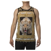 Mens Pouncing Cheetah Sublimation Tank Top - Medium