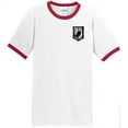 thumbnail image 1 of Mens Pow Mia POWMIA 100% Cotton Ringer Tee Shirt, 4XL White/Red, 1 of 5