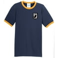 thumbnail image 1 of Mens Pow Mia POWMIA 100% Cotton Ringer Tee Shirt, Large Navy/Gold, 1 of 5