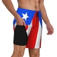 thumbnail image 1 of Mens Pr Puerto Rico-Flag 2 in 1 Quick Dry Swim Trunks with Compression Liner Beach Shorts, 1 of 6
