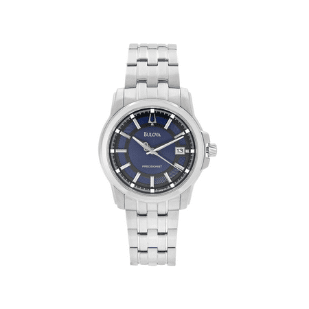 Mens Precisionist Analog Stainless Watch - Silver Bracelet - Purple Dial - 96B159