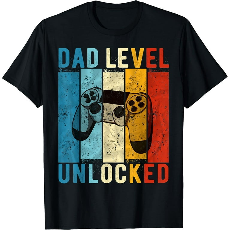 Mens Pregnancy Announcement Dad Level Unlocked Soon To Be Father T-Shirt Mens Pregnancy Announcement Dad Level Unlocked Soon To Be Father T-Shirt