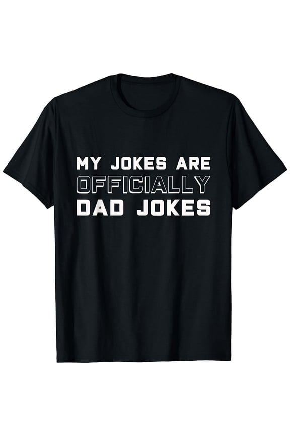 Mens Pregnancy Announcement "My Jokes Are Officially Dad Jokes" T-Shirt