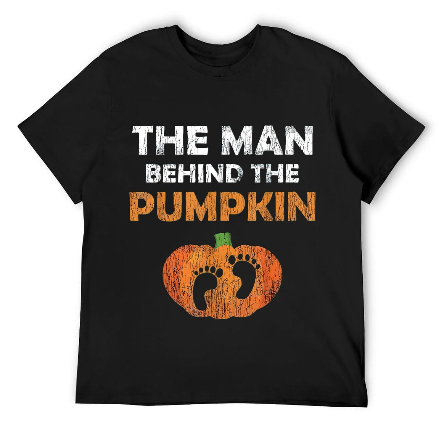 Mens Expecting The Man Behind The Pumpkin Halloween New Dad T-Shirt