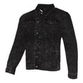 thumbnail image 1 of Mens Premium Cotton Faded Denim Jean Button Up Slim Fit Jacket Medium Blue S, 1 of 3