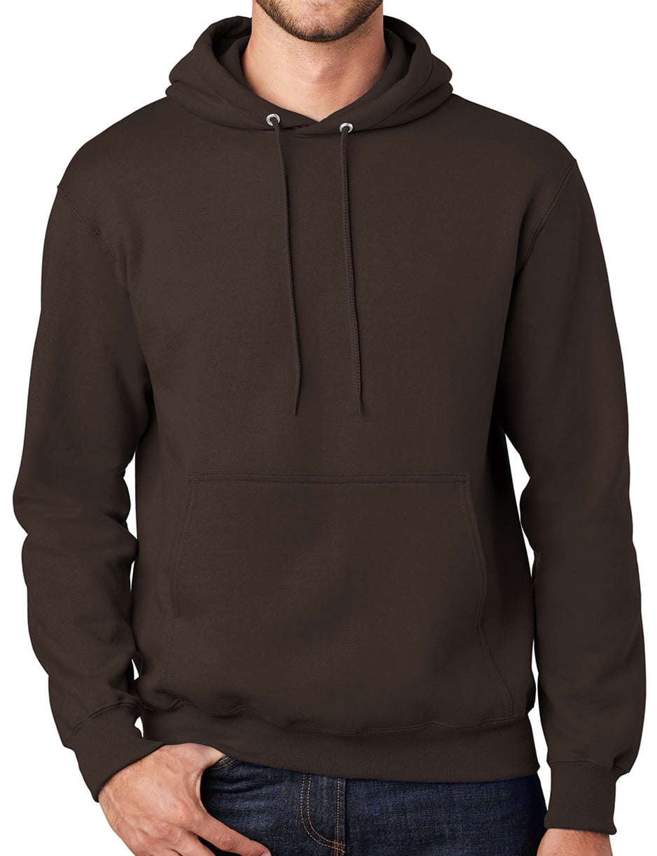 Mens Premium Hooded Hoodie Sweatshirt, Large-Tall Dark Chocolate Brown ...