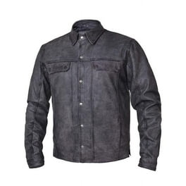 Mens Premium Lightweight Leather Motorcycle Shirt Walmart