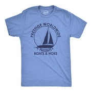 Mens Prestige Worldwide T shirt Funny Cool Boats And Hoes Graphic Humor Tee Graphic Tees