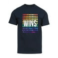 thumbnail image 1 of Mens Pride Love Wins Rainbow Short-Sleeve T-Shirt - Navy - Large, 1 of 1