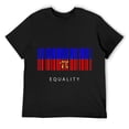 thumbnail image 1 of Mens Pride Month Equality Polyamorous Flag LGBT T-Shirt Black, 1 of 5
