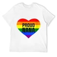 thumbnail image 1 of Mens Pride Month Proud Nana LGBT Rainbow Flag V-Neck T-Shirt White M, 1 of 5