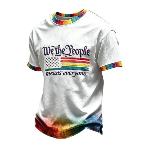 Mens Pride Shirts, Human LGBTQ+ Gay Pride Month Rainbow Graphic Equality Tee