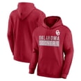 thumbnail image 1 of NCAA Oklahoma Sooners Men's Crimson Stacked Cotton Fleece Pullover Hoodie, Up to Size 3XL, 1 of 3