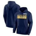 thumbnail image 1 of NCAA Northern Arizona Lumberjacks Men's Navy Stacked Cotton Fleece Pullover Hoodie. Up to Size 3XL, 1 of 3