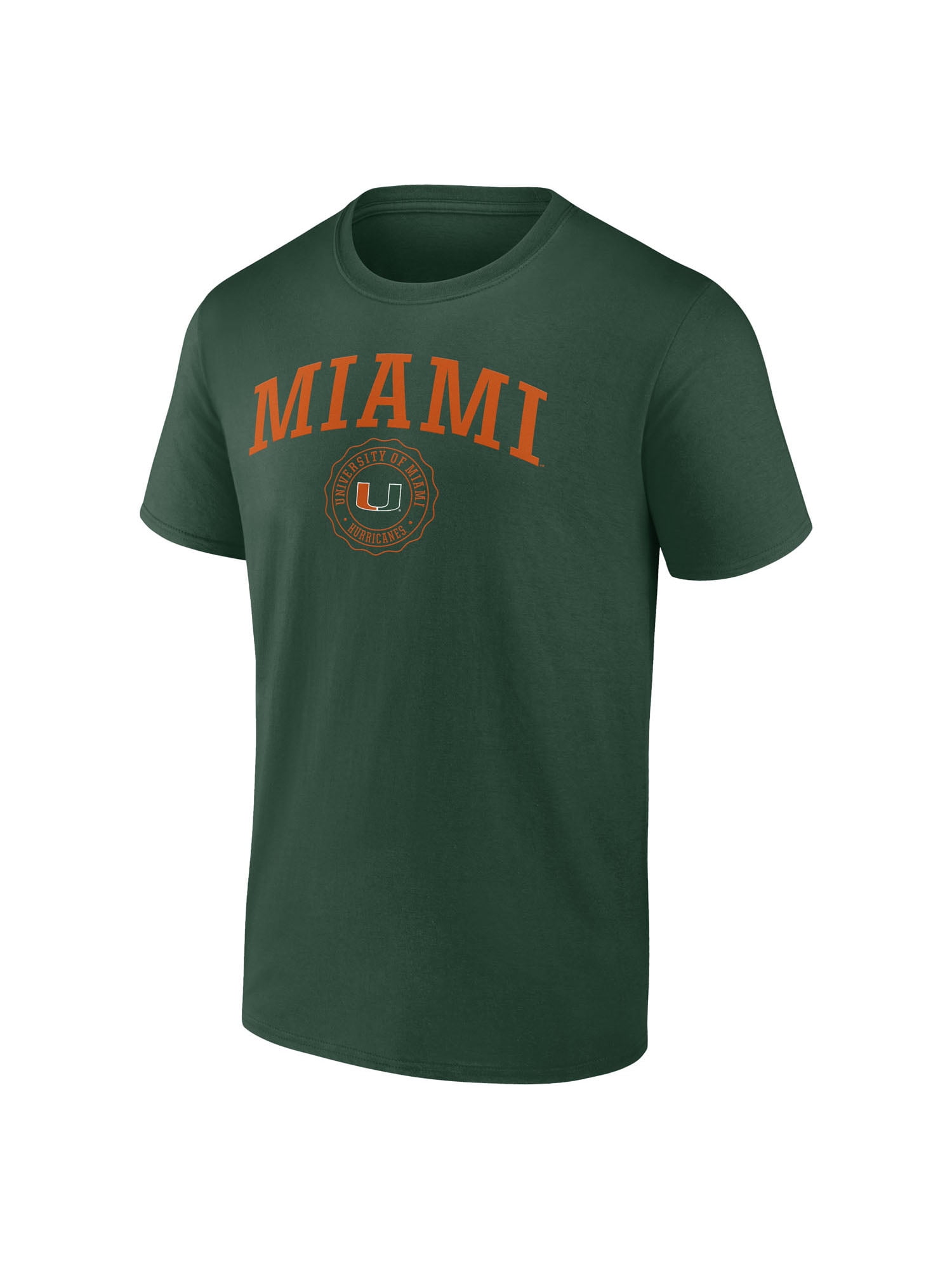 NCAA Miami Hurricanes Men's Green Cotton Short Sleeve T Shirt