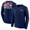 thumbnail image 1 of Mens Primry Color Long Sleeve Cotton Crew Tee Stacked Full Name & Helmet, 1 of 1