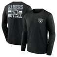 thumbnail image 1 of Mens Primry Color Long Sleeve Cotton Crew Tee Stacked Full Name & Helmet, 1 of 1