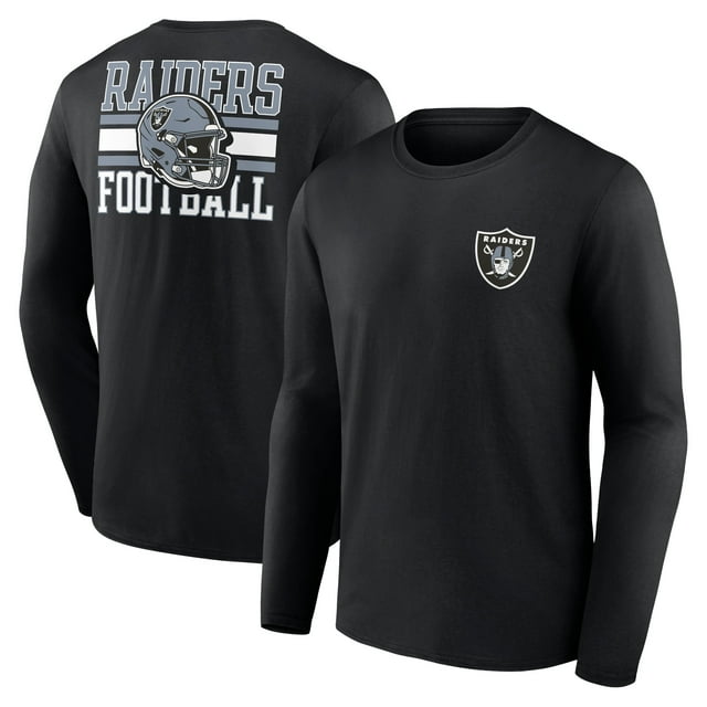 Mens Primry Color Long Sleeve Cotton Crew Tee Stacked Full Name & Helmet