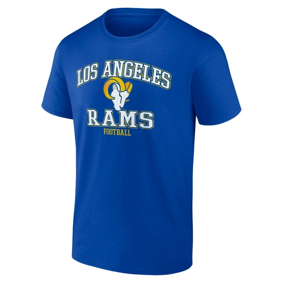 Mens Primry Color OPP Short Sleeve Cotton Crew Tee Arched Full Name around Logo