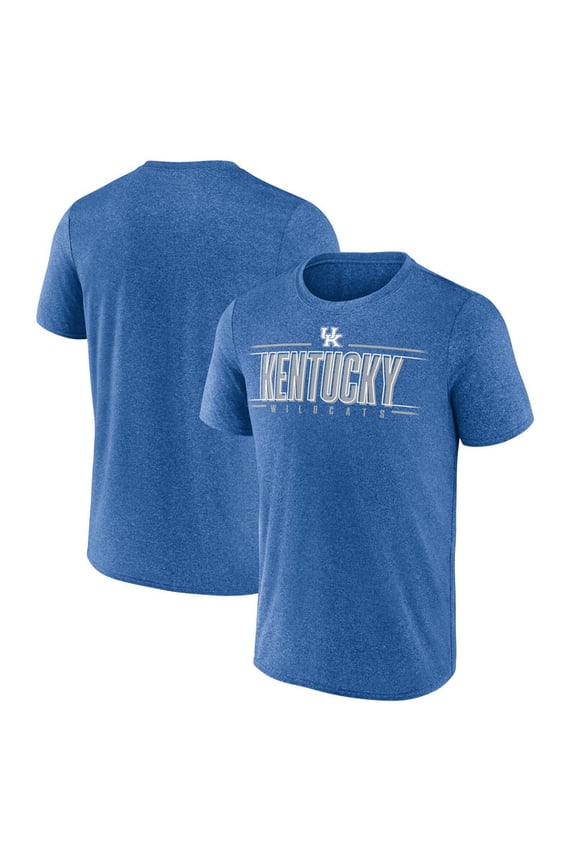 NCAA Kentucky Wildcats Men's Heather Blue Synthetic Short Sleeve T Shirt
