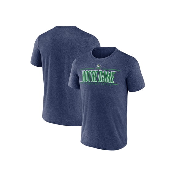 NCAA Notre Dame Fighting Irish Men's Heather Navy Synthetic Short Sleeve T Shirt