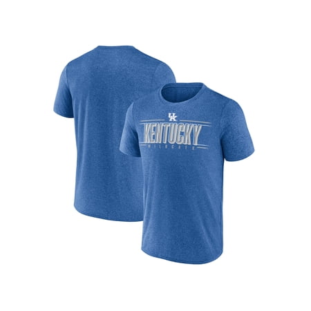 LSU Tigers NCAA Kentucky Wildcats Men's Heather Blue Synthetic Short Sleeve T Shirt