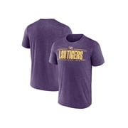 NCAA Louisiana State Tigers Men's Heather Purple Synthetic Short Sleeve T Shirt