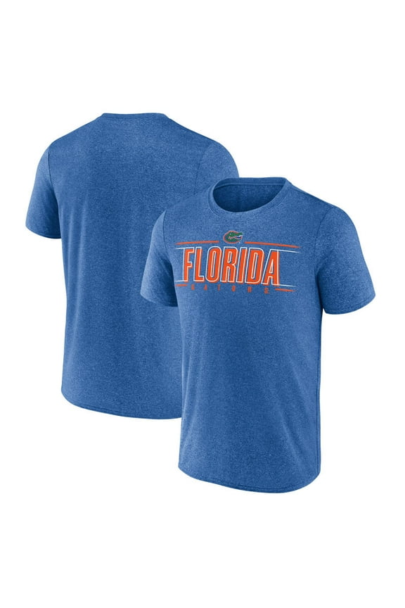 NCAA Florida Gators Men's Heather Blue Synthetic Short Sleeve T Shirt