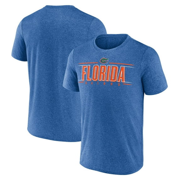 NCAA Florida Gators Men's Heather Blue Synthetic Short Sleeve T Shirt