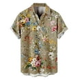 thumbnail image 1 of Mens Printed Hawaiian Shirts Short Sleeve Button Down Beach Shirts Shirt For Man Novelties 2023 Trend Men Shirts Beige Xxxl, 1 of 4