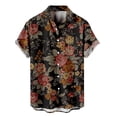 thumbnail image 1 of Mens Printed Hawaiian Shirts Short Sleeve Button Down Beach Shirts Shirt For Man Novelties 2023 Trend Men Shirts Black M, 1 of 4