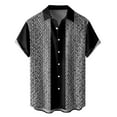 thumbnail image 1 of Mens Printed Hawaiian Shirts Short Sleeve Button Down Beach Shirts Shirt For Man Novelties 2023 Trend Men Shirts Black Xxxl, 1 of 5