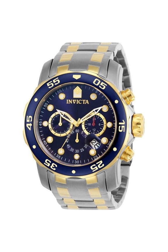 Mens Pro Diver Quartz Chronograph Blue Dial Watch