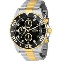 Mens Pro Diver Quartz Chronograph Dial Watch, Black