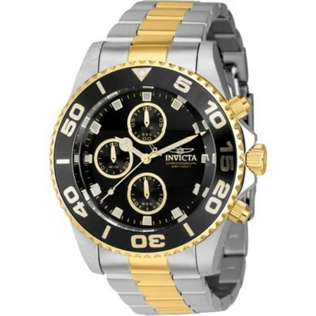 Mens Pro Diver Quartz Chronograph Dial Watch, Black