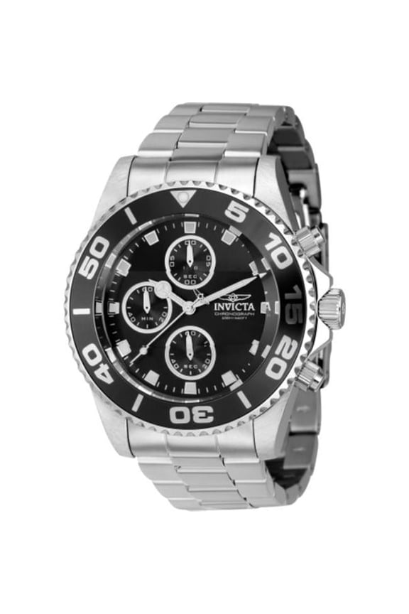Mens Pro Diver Quartz Chronograph Dial Watch, Black