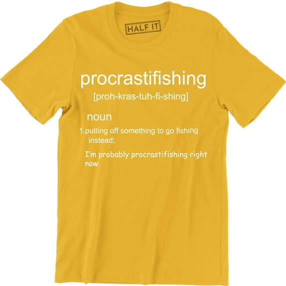 Mens Procrastifishing Funny Slogan Outdoor Fishing Procrastination T-Shirt