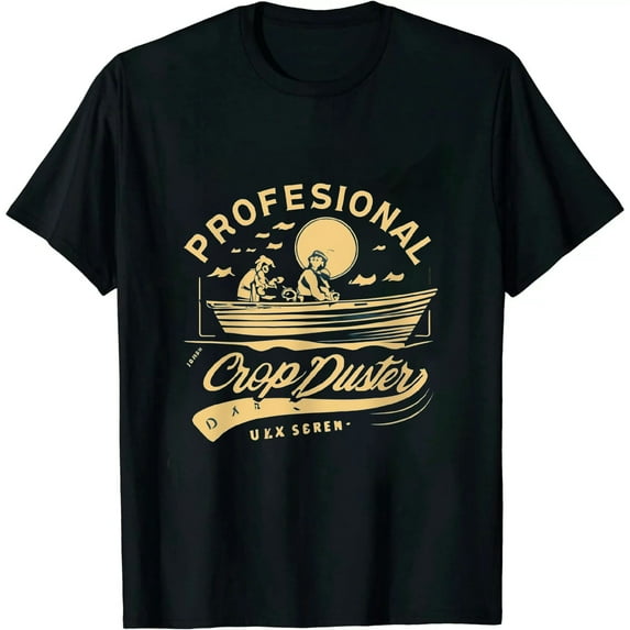 Mens Professional Crop Duster T Shirt Funny Sarcastic Humor Farting Tee for Guys 1390