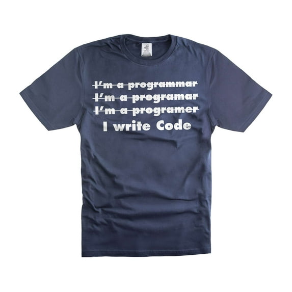 Mens Programmer T-shirt Funny Programmer Shirts I Write Code Shirt Funny Coding Gifts (4X-Large Navy Blue)