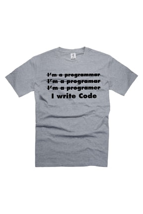 Mens Programmer T-shirt Funny Programmer Shirts I Write Code Shirt Funny Coding Gifts (Small Grey)