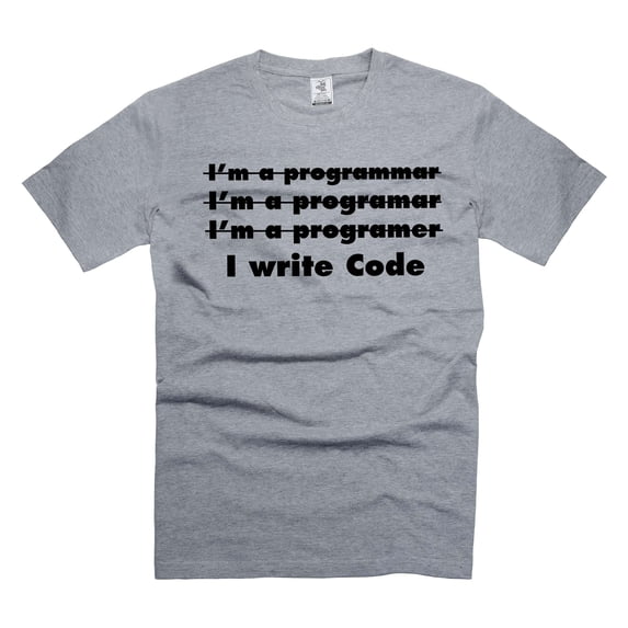 Mens Programmer T-shirt Funny Programmer Shirts I Write Code Shirt Funny Coding Gifts (X-Large Grey)