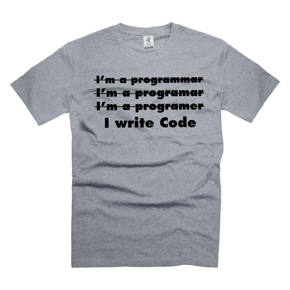 Mens Programmer T-shirt Funny Programmer Shirts I Write Code Shirt Funny Coding Gifts (XX-Large Grey)